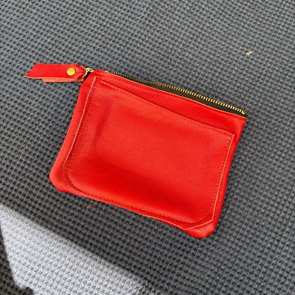 Vibrant Red Leather Wallet, Locally Made - Picture 1 of 5